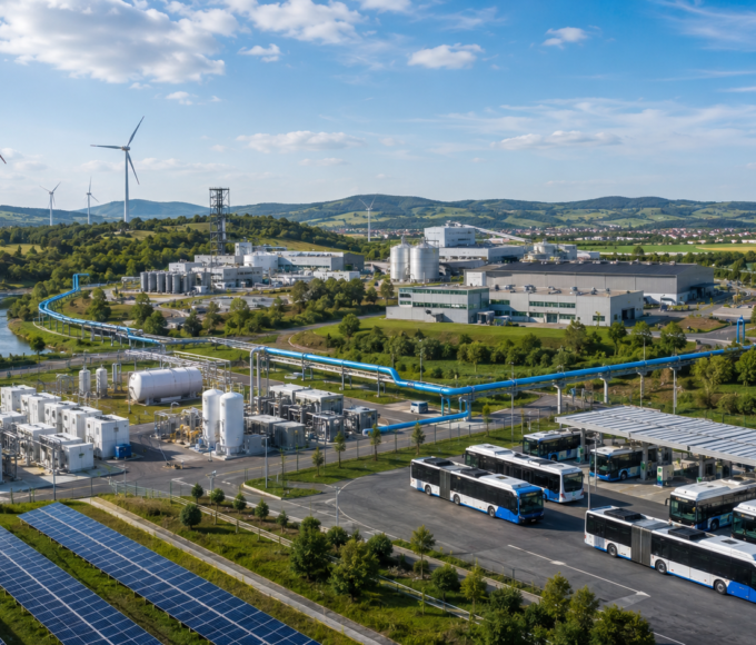 Regionalny ekosystem łączący produkcję, magazynowanie i wykorzystanie wodoru.